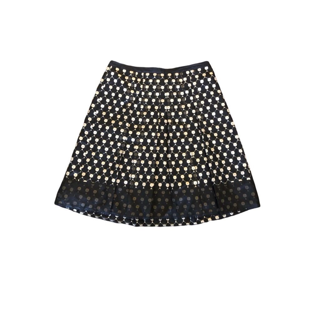 Ann Taylor • 100% Silk Pleated Skirt • Sz. 12